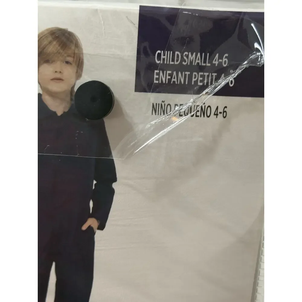 Navy Blue Killer Coveralls Child Costume Size Small 4-6 Michael Myers Jumpsuit